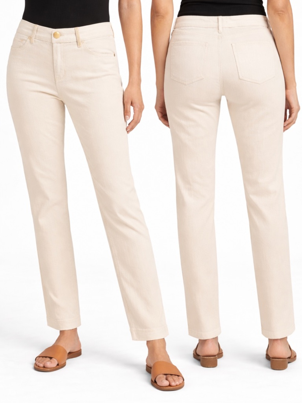 Dismero Beige Gold Accent Jeans